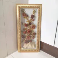 تابلو طلایی سلطنتی با گل طبیعی