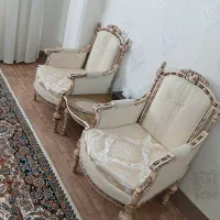 مبل چوب رنگ کرم|مبلمان خانگی و میز عسلی|زنجان, |دیوار