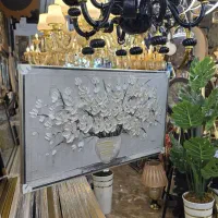 تابلو گل شکوفه نقاشی بوم تکسچر جدید