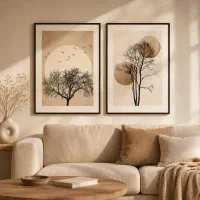 تابلوهای نقاشی دو تکه دکوراتیو