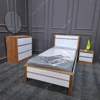 سرویس تخت یکنفره زیبای مدل آلیس|تخت و سرویس خواب|قروه, |دیوار