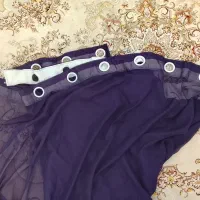 پرده حریر بنفش