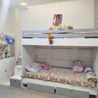 تخت دو طبقه نوجوان همراه با میز تحریر