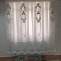 پرده پذیرایی تور ترک طلا کوب گل برجسته