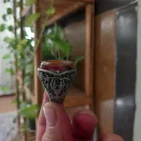 انگشتر عقیق عثمانی رکاب نقره سنگین وزن|کلکسیون اشیاء عتیقه|تاکستان, |دیوار