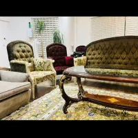 مبل بسیار تمیز۵ نفره نیم ست راحتی|مبلمان خانگی و میز عسلی|رودهن, |دیوار