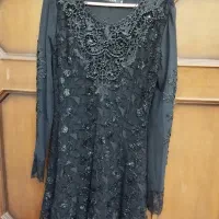 لباس مجلسی حریر و گیپور نو