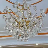 ۲ عدد لوستر کریستالی ۶ شعله