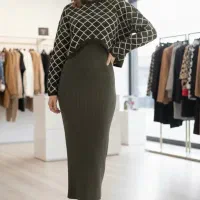 ست کراپ با سارافون زنانه 550 تومن ا بلوز شلوار 500|لباس|گرگان, |دیوار