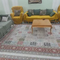 فرش ابریشم مصنوعی کاشان خشتی