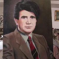 تابلوی رنگ روغن پرتره استاد شجریان