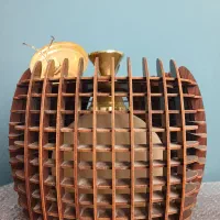 لوستر چوبی مدرن|لوستر و چراغ آویز|اصفهان, باغ زرشک|دیوار