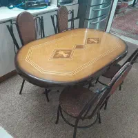 میز و صندلی ناهارخوری چوبی 4 نفره|میز و صندلی غذاخوری|شیراز, شریفآباد|دیوار