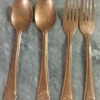 قاشق چنگال مسی|کلکسیون اشیاء عتیقه|اهواز, کیان اباد|دیوار