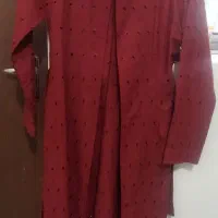 مانتو دخترونه زرشکی سایز ۳۶