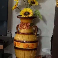 گلدون کنار سالنی بزرگ ۸۰ سانتی شیک با گل