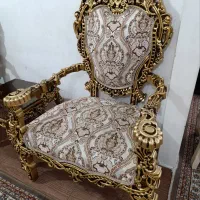مبلمان سلطنتی 7نفره در حد جهیزیه تمام چوب راش
