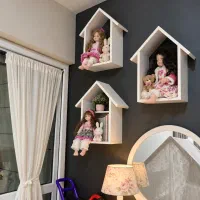 سه عدد شلف کلبه ای