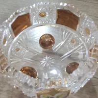 کشکول و میوه خوری کریستال طلا کوب  چک بوهمیا