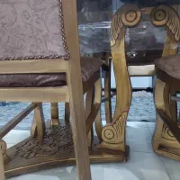 میزناهارخوری۶نفره شیشه|میز و صندلی غذاخوری|اصفهان, نصرآباد|دیوار