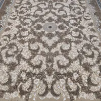 4تخته فرش 12متری بژ 700شانه طرح سما افشان|فرش|قم, نیروگاه|دیوار