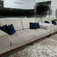 مبل هفت نفره همراه میز جلو مبلی و۳تاعسلی ۲۵میلیون|مبلمان خانگی و میز عسلی|هشتگرد, هشتگرد قدیم|دیوار