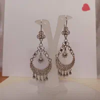 گوشواره نقره ملیله کاری اصفهان کد ۴۷۴ طرح قشقایی|جواهرات|اصفهان, مولوی|دیوار