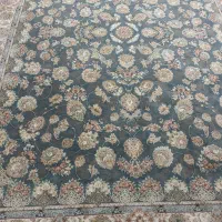 فرش نگین مشهد  ابی فیلی طرح افشان تراکم۳۶۰۰