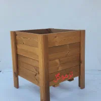 فلاورباکس گلدان چوبی ترموود|گل و گیاه طبیعی|تهران, زمزم|دیوار