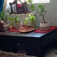 میز چوبی شیک با دو عسلی