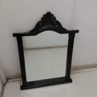 آینه و قاب چوبی تاجدار ضخیم هنر دستی