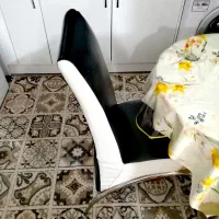 صندلی چرم پایه استیل|میز و صندلی غذاخوری|مشهد, سرافرازان|دیوار