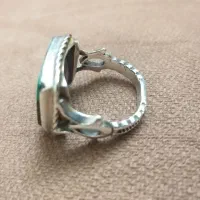 انگشتر نقره عیار بالا فیروزه نیشابوری|جواهرات|شوشتر, |دیوار