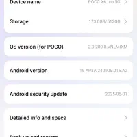 شیائومی Poco X6 Pro با حافظهٔ ۵۱۲ گیگابایت