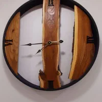 ساعت دیواری (چوب طبیعی)