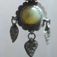گردنی و انگشتر نقره قاجاری