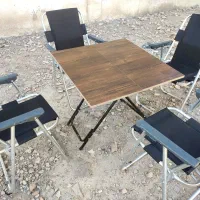 صندلی تاشو راحتی دسته دار مسافرتی ساحلی و میز سفری|صندلی و نیمکت|شیراز, گلکوب|دیوار