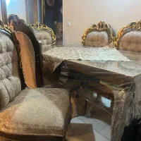 ست مبل 9 نفره سلطنتی ناهار خوری 6 نفره و بوفه|مبلمان خانگی و میز عسلی|سلمان‌شهر, |دیوار