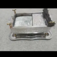 منقل پایه برنجی بهمراه سینی