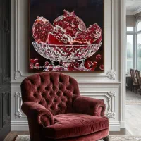 تابلو نقاشی انار/تابلو آنتیک/مدرن/کلاسیک/رنگ روغن