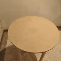 میز گرد دکوری چوبی