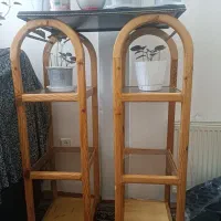 طبقه جنس چوب قدیمی|کتابخانه، شلف، قفسه‌های دیواری|گلبهار, شهر جدید گلبهار|دیوار