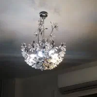 لوستر کریستالی ده شاخه|لوستر و چراغ آویز|قزوین, |دیوار