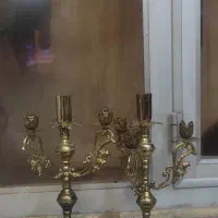 جا شمعی و چراغ شب برنز|چراغ خواب و آباژور|تبریز, |دیوار