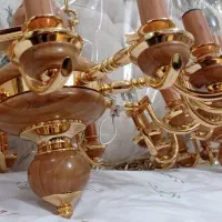 ۴ عدد لوستر نور سازان برنج آبکاری شده