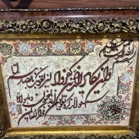 تابلو فرش  دستبافت ابریشم همراه قاب بافت تبریز