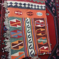 ۳ عدد پشتی دست بافت زیبا و گلیم شیراز و ذرع و نیم|فرش|کرج, ساسانی (قلمستان)|دیوار