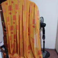 پرده حریر نو نو استفاده نشده پول دوخته اش فقط|پرده، رانر، رومیزی|شاهین‌شهر, شهرک گلدیس|دیوار