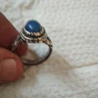 انگشتر نقره نگین آبی