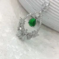 ست جواهر زمرد اشکی از نـقره شـاهـکار|جواهرات|ارومیه, |دیوار